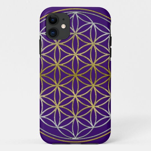 Blume des Lebens, zweifarbig Case-Mate iPhone Hülle (Rückseite)