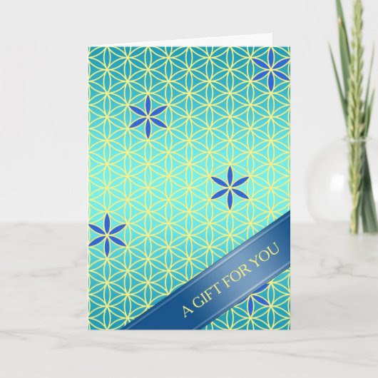 BLUME DES LEBENS - zyangelbes Muster Karte (Vorderseite)