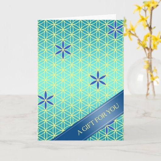 BLUME DES LEBENS - zyangelbes Muster Karte (Gelbe Blume)