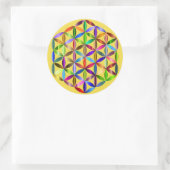 Blume des Lebensaufklebers! Runder Aufkleber (Tasche)