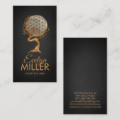 Blume des Lebensbaums - Perlen- und Goldmutter Visitenkarte (Vorne/Hinten)