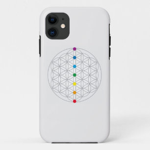 Blume des Lebensdesigns und 7 Chakras-Regenbogenfa Case-Mate iPhone Hülle