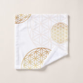 Blume des Lebensgolds Badhandtuch Set (Waschlappen)