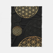 Blume des Lebensgolds Fleecedecke (Vorderseite)