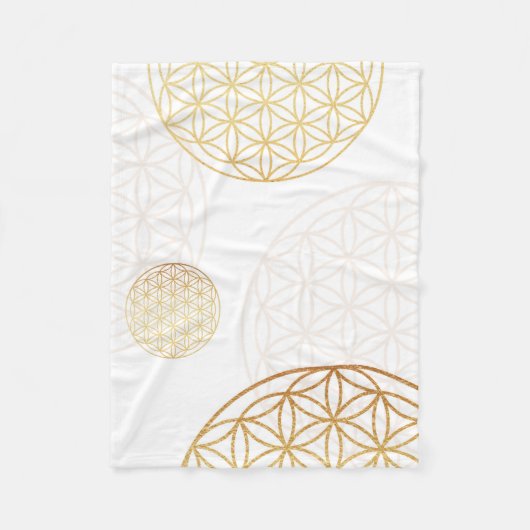 Blume des Lebensgolds Fleecedecke (Vorderseite)