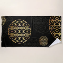 Blume des Lebensgolds Strandtuch