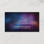 Blume des Lebensmittels - Kosmischer Energiefluss Visitenkarte (Rückseite)