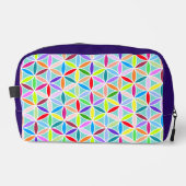 Blume des Lebensmusters - mehrfarbig Waschbeutel (Vorderseite)