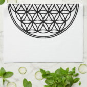 Blume des Lebensnetzes Geschirrtuch (Gefaltet)