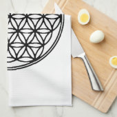 Blume des Lebensnetzes Geschirrtuch (Viertel Falte)