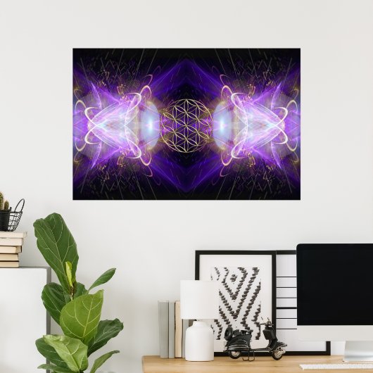 Blume des Lebensplakats Poster (Heimbüro)