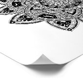 Blume des Lebenszendoodles Poster (Ecke)