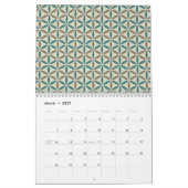 Blume des Lebenszyklus - Muster der Briefmarke - B Kalender (Mär 2027)