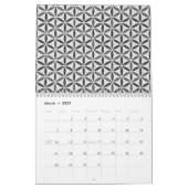 Blume des Lebenszyklus - Muster der Briefmarke - B Kalender (Mär 2027)