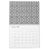 Blume des Lebenszyklus - Muster der Briefmarke - B Kalender (Jan 2027)