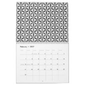 Blume des Lebenszyklus - Muster der Briefmarke - B Kalender (Feb 2027)