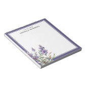 Blume des lila Aquarelllavenders von der Rezeption Notizblock (angewinkelt)