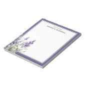 Blume des lila Aquarelllavenders von der Rezeption Notizblock (Rotiert)
