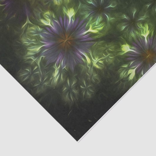 Blume des lila Fraktals und Hummingbird Seidenpapier (Ausschnitt)