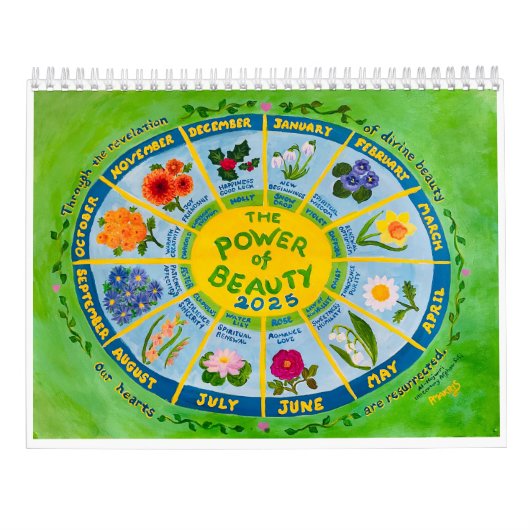 Blume des monatlichen Inspirationskalenders 2025 Kalender (Rückseite)