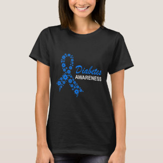 Blume des Monats Ribbon zur Aufklärung über Diabet T-Shirt