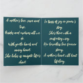 Blume des Muttertags als stilvolles Gedicht Karte (Innenseite)