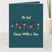 Blume des Muttertags als stilvolles Gedicht Karte (Vorderseite)