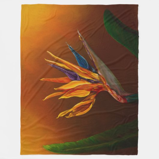 Blume des Paradieses Fleecedecke (Vorderseite)