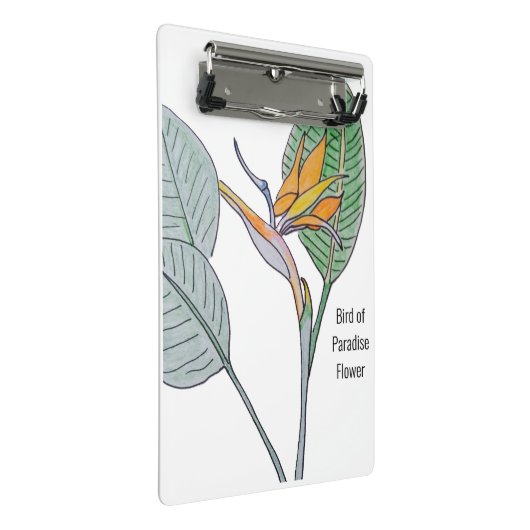 Blume des Paradieses Mini Klemmbrett (Schrägansicht)