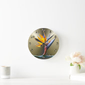 Blume des Paradieses Runde Wanduhr (Zuhause)