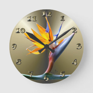 Blume des Paradieses Runde Wanduhr