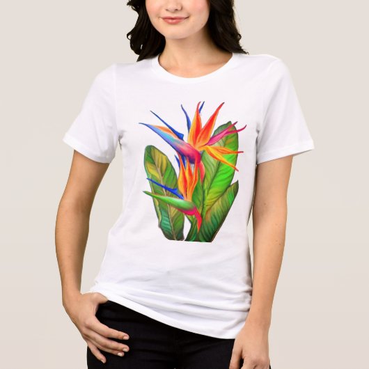 Blume des Paradieses Tri-Blend Shirt (Vorderseite)
