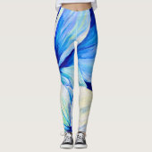 Blume des Persischen Blaumohns Leggings (Vorderseite)