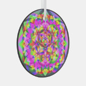 Blume des Regenbogenglases Ornament Aus Glas (Vorderseite Rechts)