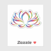 Blume des Regenbogens Aufkleber (Blatt)