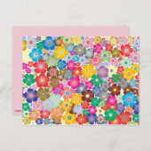 Blume des Regenbogens blüht Postkarte (Vorne/Hinten)