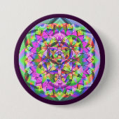 Blume des Regenbogens Button (Vorderseite)