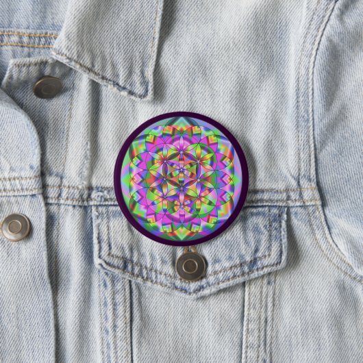 Blume des Regenbogens Button (Beispiel)