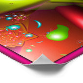 Blume des Regenbogens Poster (Ecke)