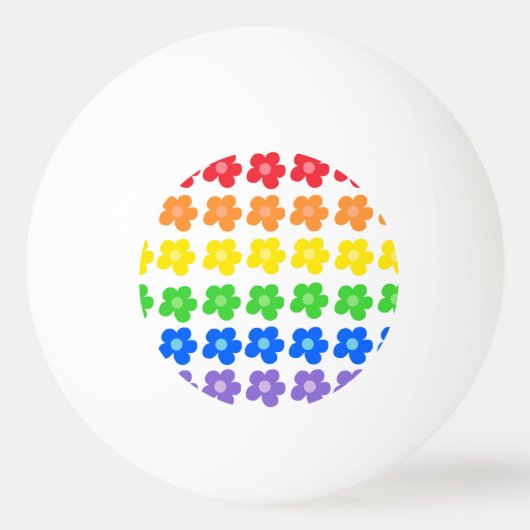 Blume des Regenbogens Tischtennisball (Vorderseite)