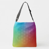 Blume des Regenbogens Tragetaschen Mit Langen Trägern (Rückseite)