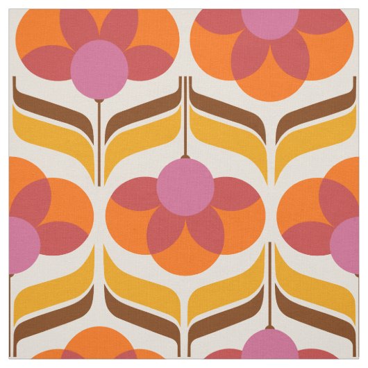 Blume des Retromusters Stoff (Muster)