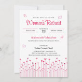 Blume des rosa Herzens Frauenkirche Einladung (Vorderseite)