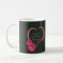 Blume des rosa Herzens Muttertag - Tasse