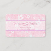 Blume des rosa Herzens Visitenkarte (Vorderseite)