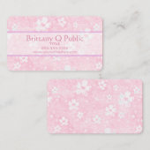 Blume des rosa Herzens Visitenkarte (Vorne/Hinten)