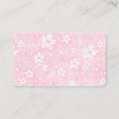 Blume des rosa Herzens Visitenkarte (Rückseite)