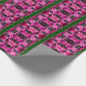 Blume des rosa Hibiskus multipliziert Personalisie Geschenkpapier (Ecke)