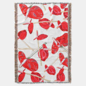 Blume des roten Anthurium-Pattern Decke (Vorderseite Vertikal)
