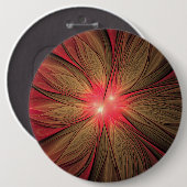 Blume des roten Fraktals Button (Vorne & Hinten)